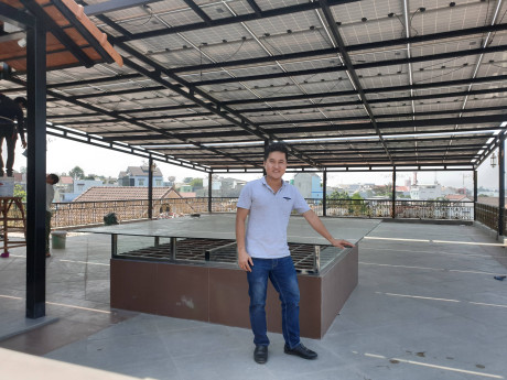 HÌNH ẢNH ĐIỆN MẶT TRỜI ÁP MÁI TẠI NHÀ DÂN