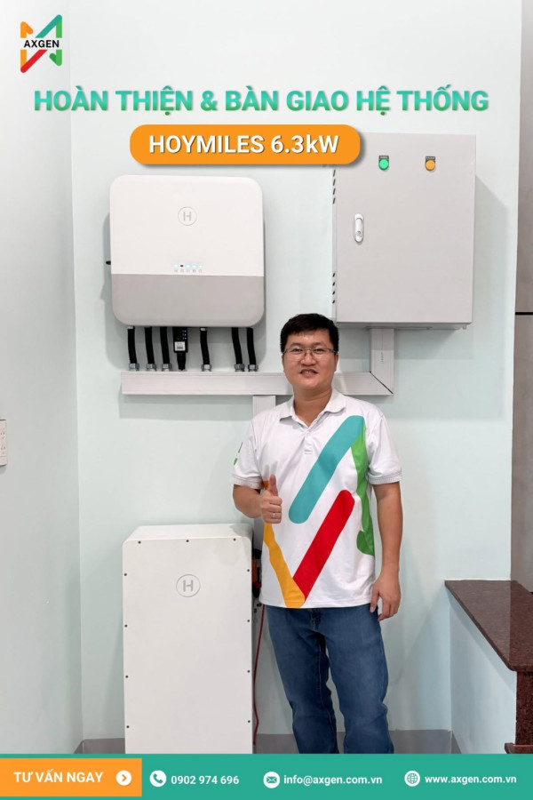 Nhà anh Dũng – Hybrid 6,3 kWp + pin 16 kWh