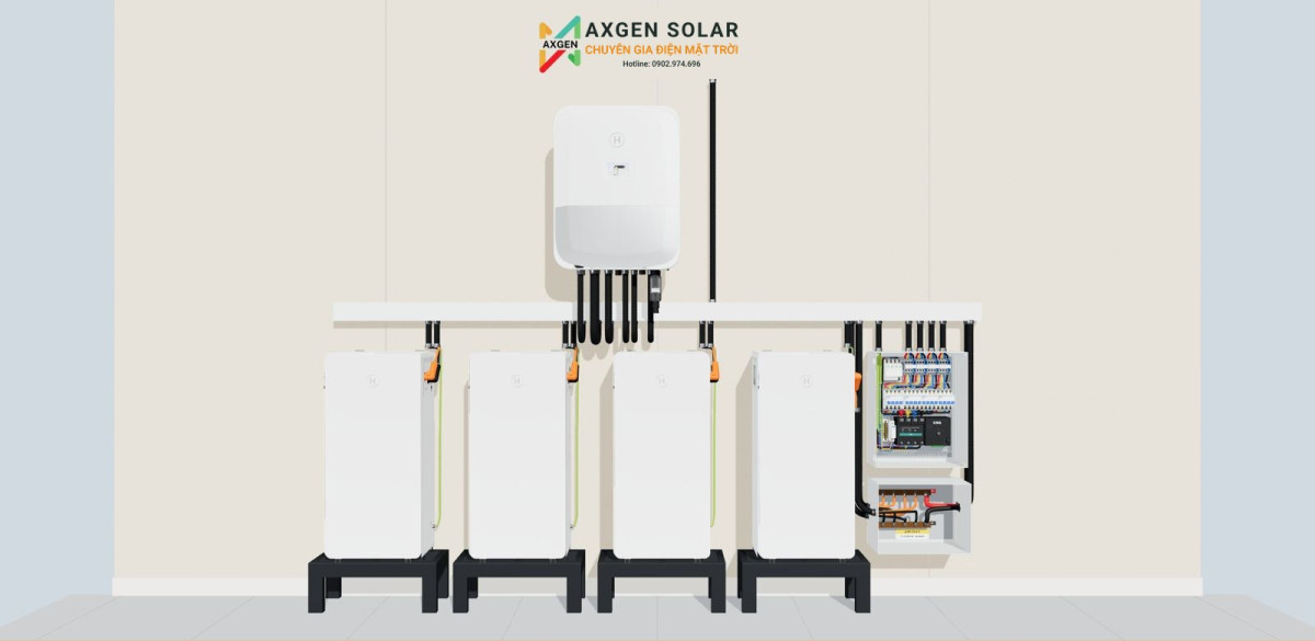 Hệ thống Hoymiles 3 pha 20 kW với 4 pin lưu trữ