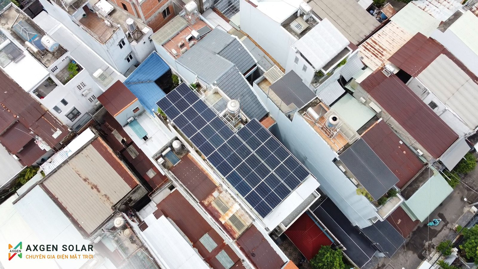 Nhà chú Hải, Gò Vấp – 14,88 kWp 3 pha + pin 15 kWh – 03/07/2025: Vị trí công trình giữa khu phố.