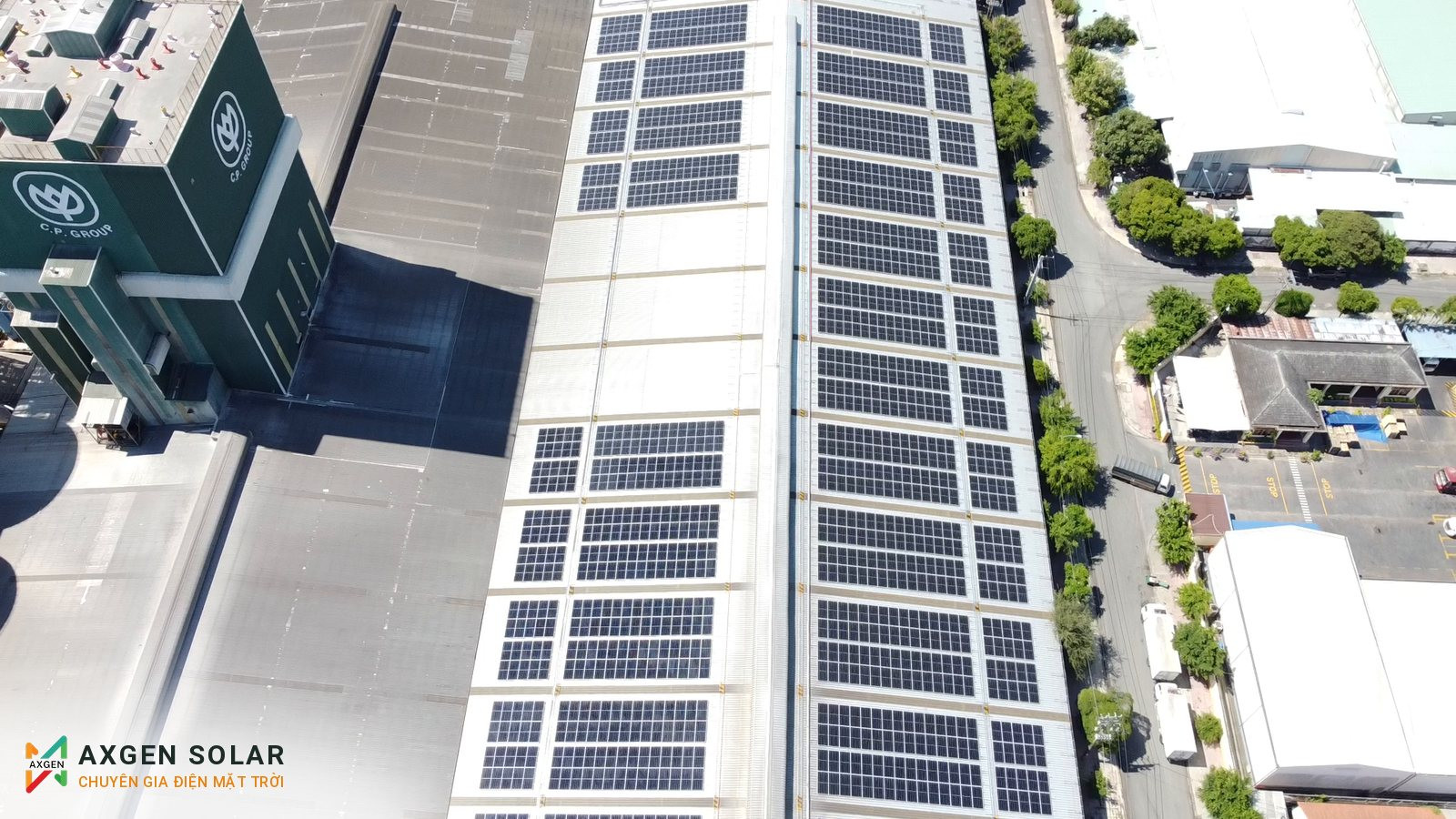 Hệ điện mặt trời 999,92 kWp trên mái nhà máy C.P. Việt Nam tại Tiền Giang