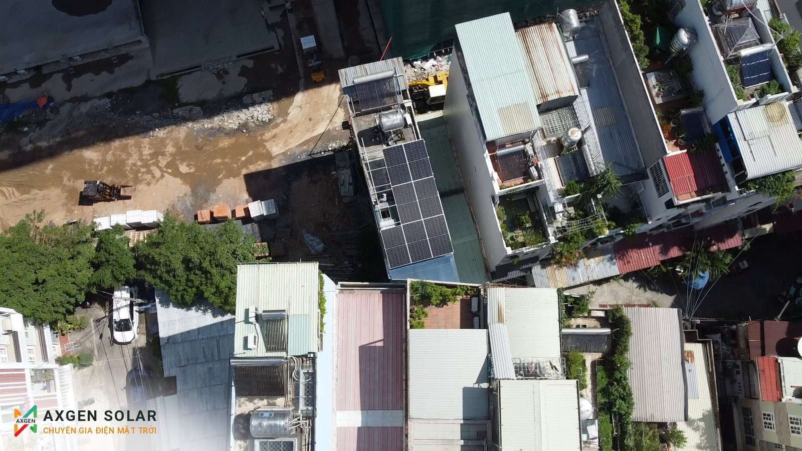 Nhà anh Hải, Quận 10 – cải tạo hệ 4,655 kWp – 31/07/2024: Vị trí ngôi nhà giữa khu phố.